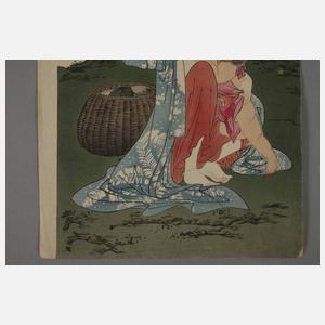 Farbholzschnitt nach Kitagawa Utamaro