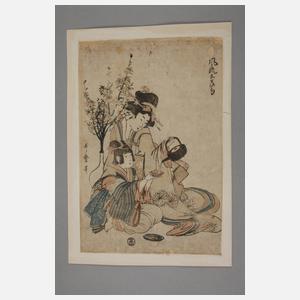 Farbholzschnitt Kitagawa Utamaro