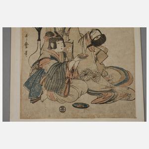 Farbholzschnitt Kitagawa Utamaro