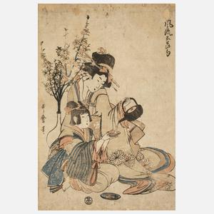 Farbholzschnitt Kitagawa Utamaro