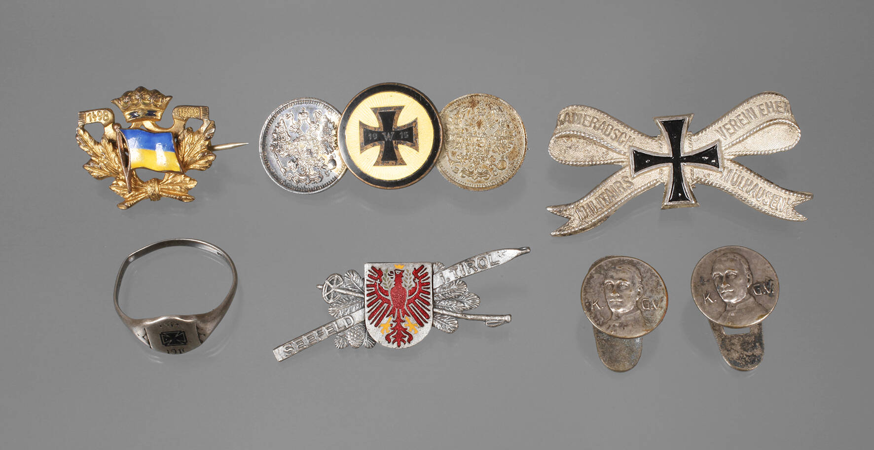 Konvolut patriotische Abzeichen 1. Weltkrieg