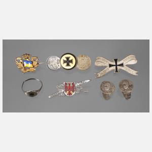 Konvolut patriotische Abzeichen 1. Weltkrieg