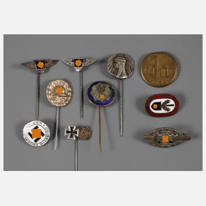 Zehn Kleinabzeichen 3. Reich