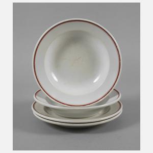 Vier Kantinenteller 3. Reich