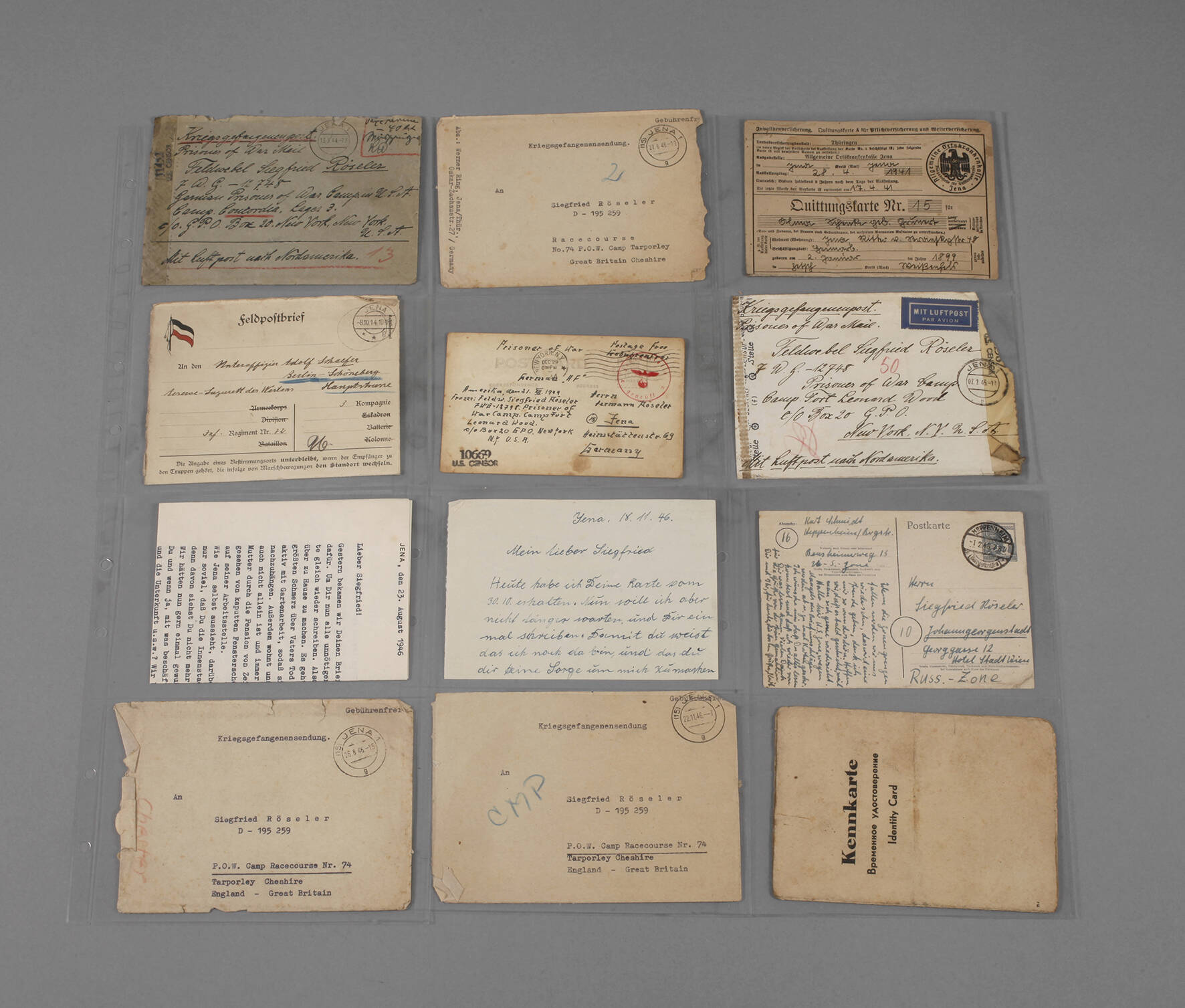 Konvolut Kriegsgefangenenpost