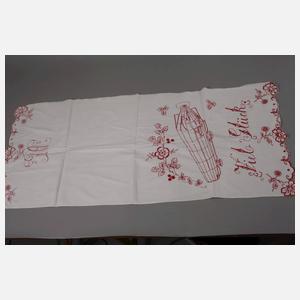 Konvolut Gebilddamast mit Zeppelinmotiv