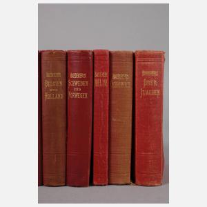 Zehn Bände Baedecker’s Reiseführer