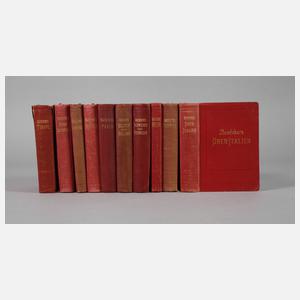 Zehn Bände Baedecker’s Reiseführer