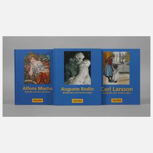 Drei Bände bildende Kunst