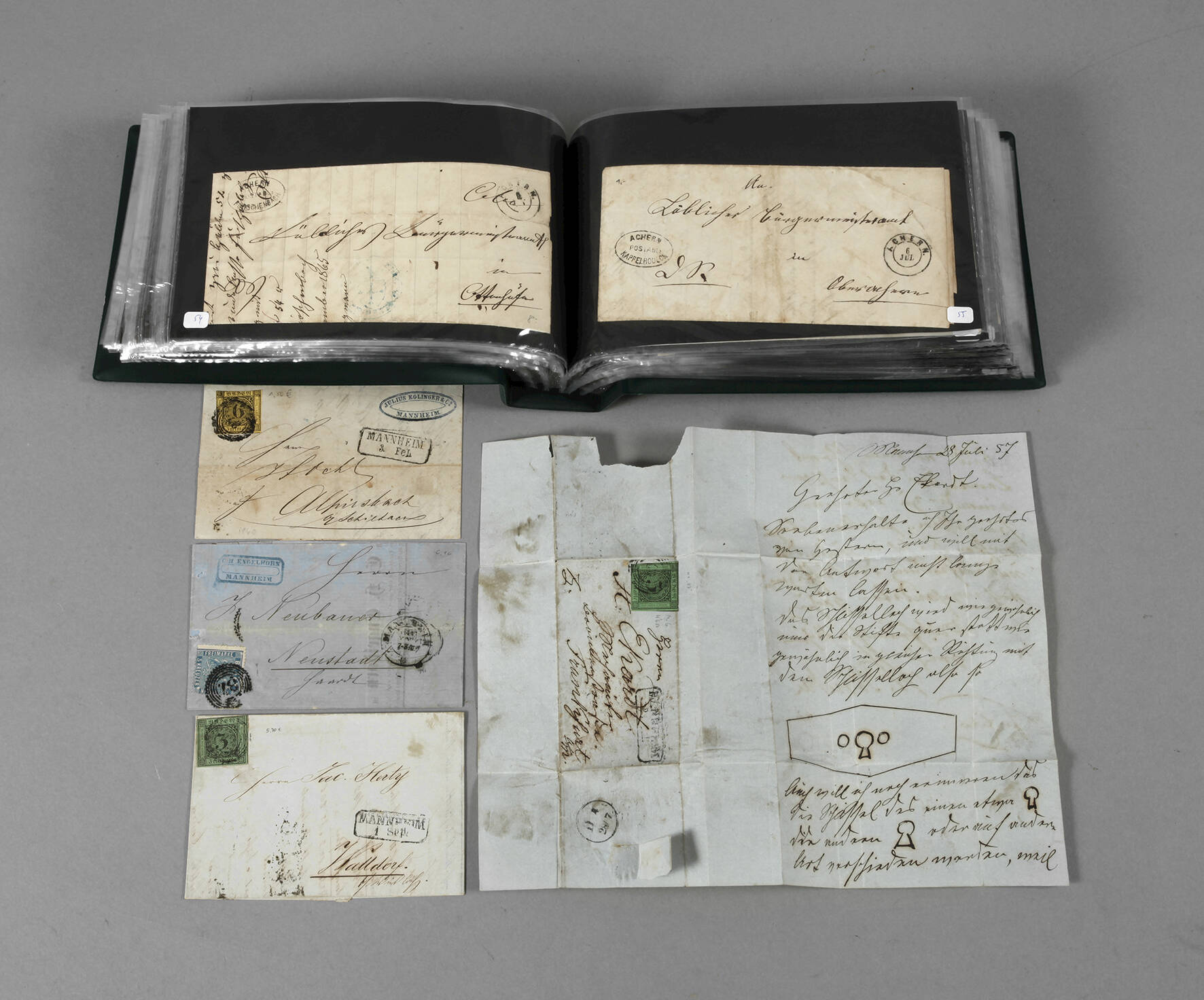 Konvolut alte Belege Baden