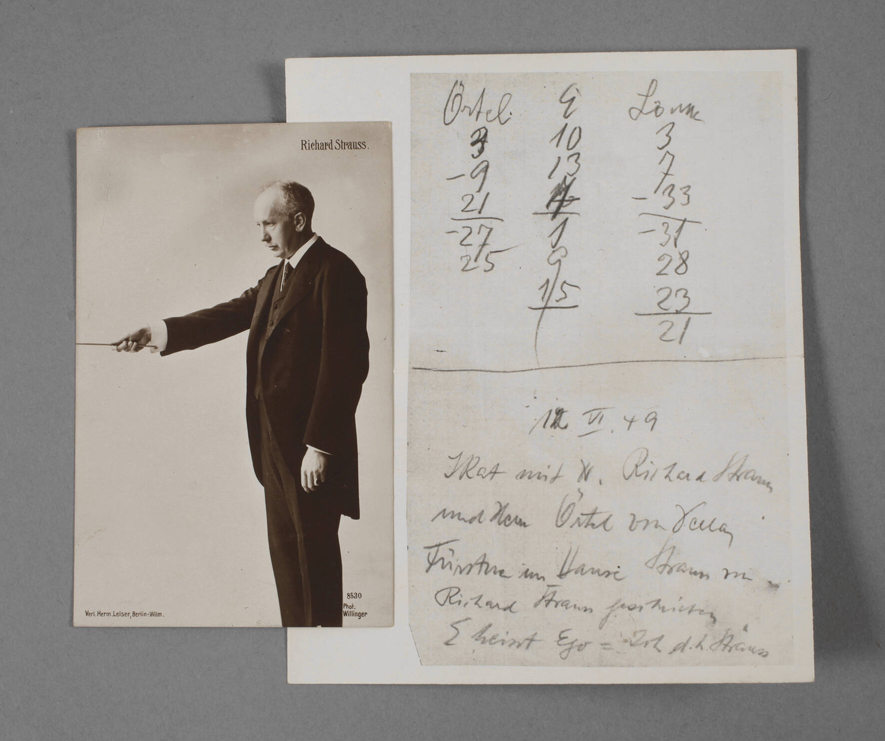 Autogrammkarte Richard Georg Strauss
