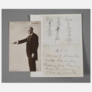 Autogrammkarte Richard Georg Strauss
