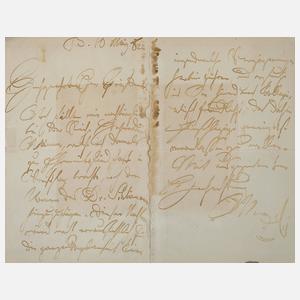 Brief Adolph von Menzel