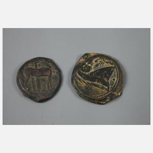 Zwei Münzen Nordafrika