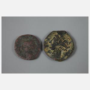 Zwei Münzen Nordafrika