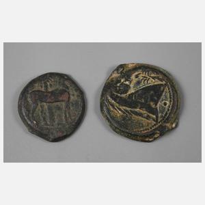 Zwei Münzen Nordafrika