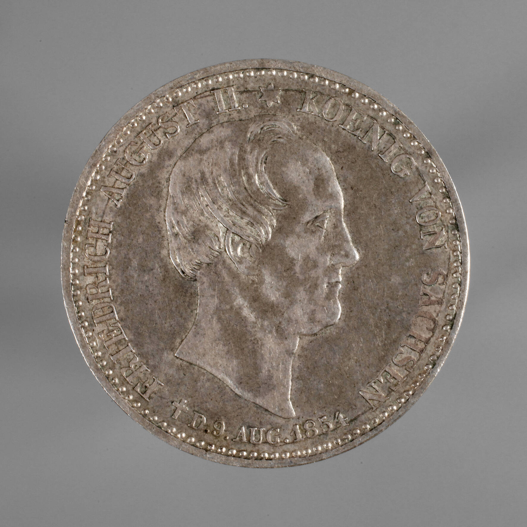 Sterbetaler auf König Friedrich August II. von Sachsen