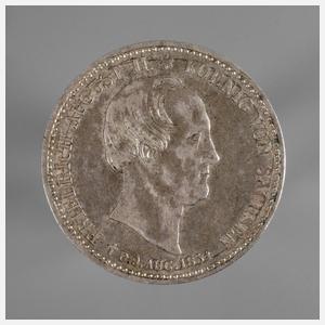 Sterbetaler auf König Friedrich August II. von Sachsen