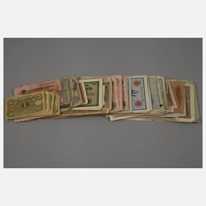 Posten Münzen und Geldscheine