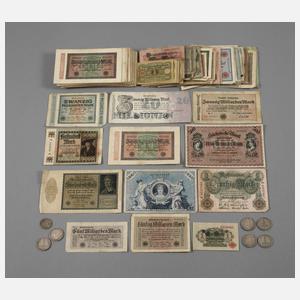 Posten Münzen und Geldscheine