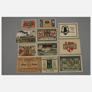 Umfangreiche Sammlung Notgeldscheine