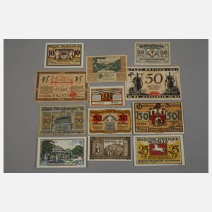 Umfangreiche Sammlung Notgeldscheine