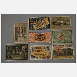 Umfangreiche Sammlung Notgeldscheine
