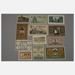 Umfangreiche Sammlung Notgeldscheine