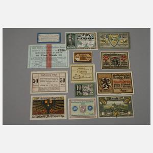 Umfangreiche Sammlung Notgeldscheine