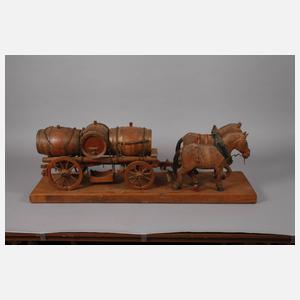 Große geschnitzte Bierkutsche