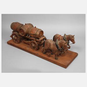 Große geschnitzte Bierkutsche