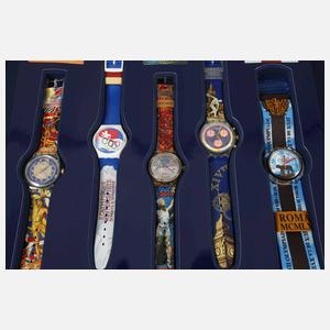 Sammlung Swatch Uhren