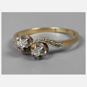 Damenring mit Diamanten