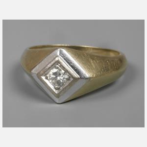 Herrenring mit einem Brillanten