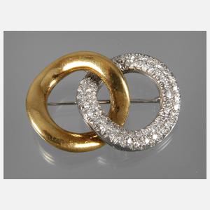 Brosche mit Diamanten