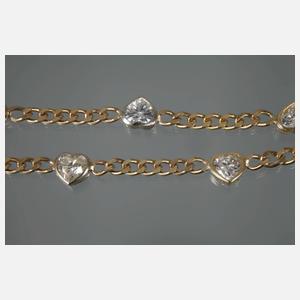 Kette mit Zirkoniaherzen