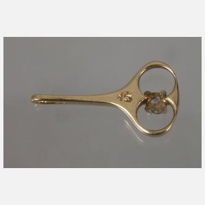 Goldener Brillantanhänger