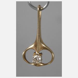 Goldener Brillantanhänger