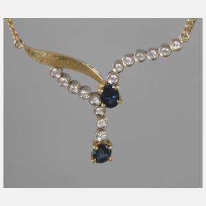Collier mit Saphiren