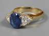 Damenring mir Saphir und Diamanten