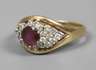 Damenring mit Rubinen und Diamanten