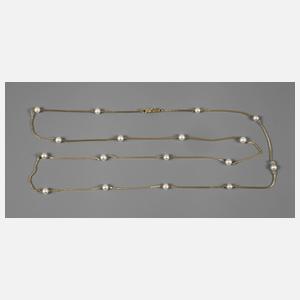 Goldkette mit Perlen