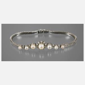 Armband mit Perlen und Brillanten
