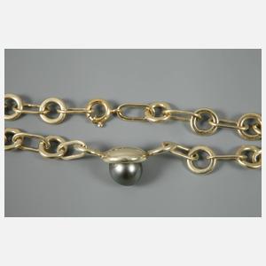 Armband mit grauer Perle