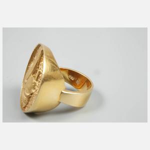 Damenring mit Pharaonenkopf