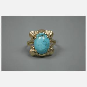 Damenring mit Türkis