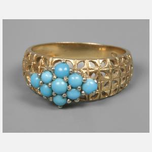 Damenring mit Türkisen