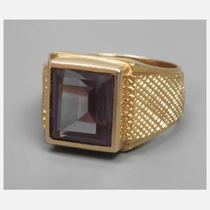 Herrenring mit Amethyst