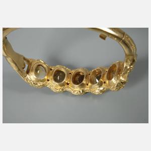 Massiver Armreif mit Citrinen