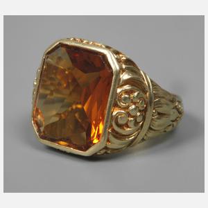 Herrenring mit Citrin